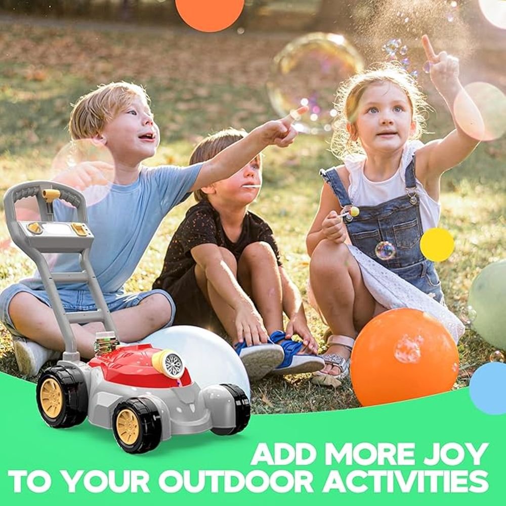 Mower Express Shop Red Bubble Lawn Mower Push Toy for Toddlers - Image 2