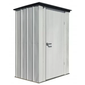 Mowerexpressshop 4x3 Patio Steel Storage Shed – Compact Outdoor Garden Tool & Equipment Organizer